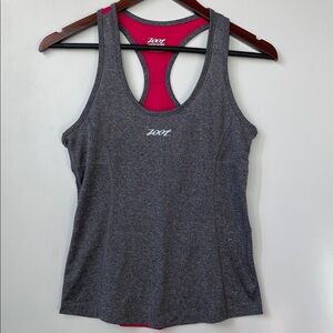 Zoot Athletic Racerback Tank-top Grey & Pink XS